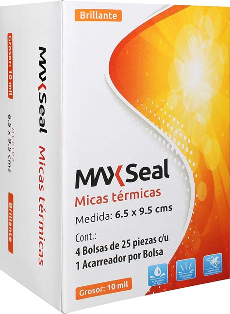 Mica térmica MAX Seal Club 10 mil 100 pzs 6 5x9 5 cm Amazon mx