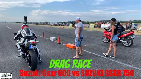 Suzuki Gsxr 600 Vs Suzuki Gsxr 750 Motorcycle Drag Race 14 Mile 🏍🚦