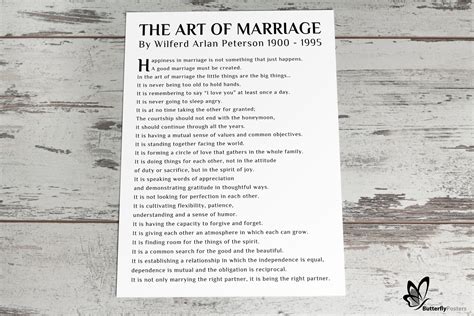 The Art Of Marriage Wedding Poem Print By Wilferd Arlan Peterson