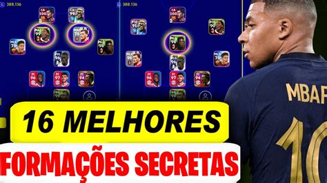 16 MELHORES FORMAÇÕES SECRETAS DO EFOOTBALL 2023 MOBILE YouTube