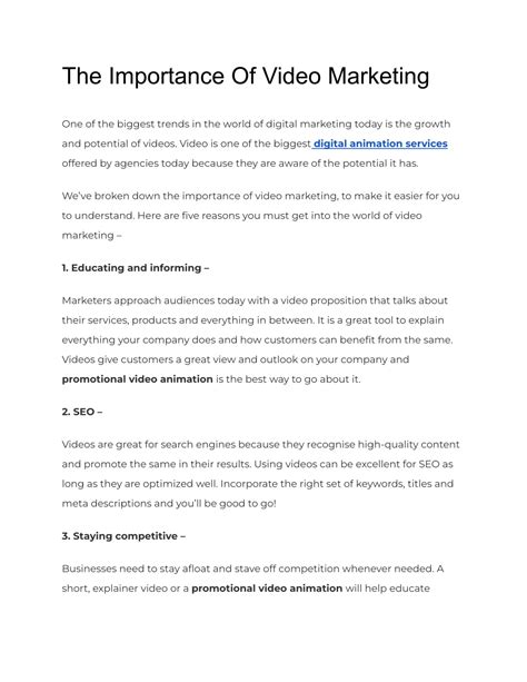 Ppt The Importance Of Video Marketing Powerpoint Presentation Free