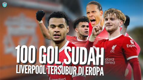 THE REDS TIM PERTAMA TEMBUS 100 GOL DI EROPA SETELAH BANTAI LUTON