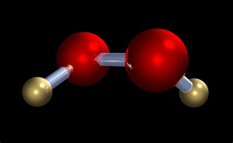 Hydrogen Peroxide Molecule 1 By Science Photo Library