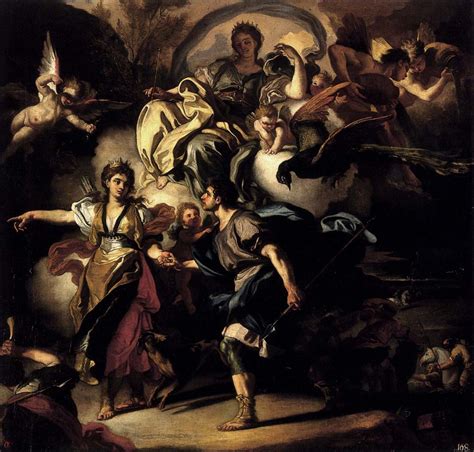 The Royal Hunt Of Dido And Aeneas By Francesco Solimena Artpaintingartist