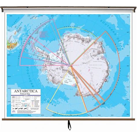 Antarctica Advanced Political Wall Map By Kappa The Map Shop