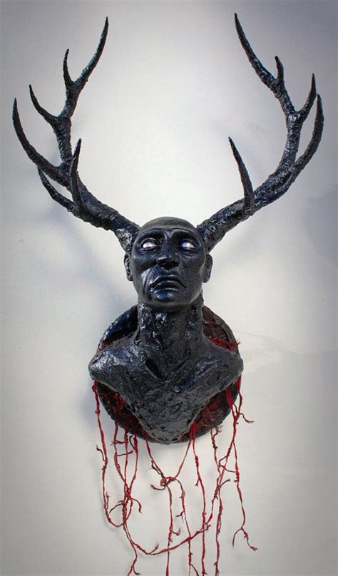 Wendigo Head Ooak Hand Made Faux Taxidermy Head Mount Wendigo