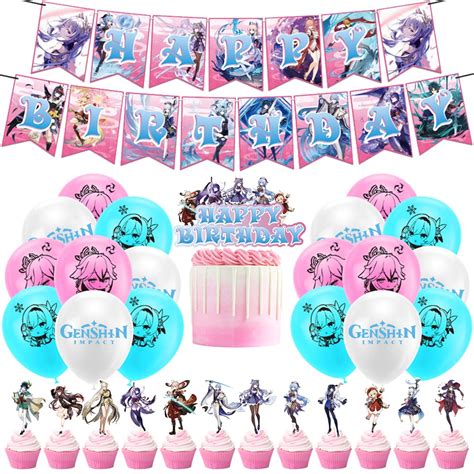 Buy Hilloly Genshin Impact Birthday Decorations 32 Pieces Genshin