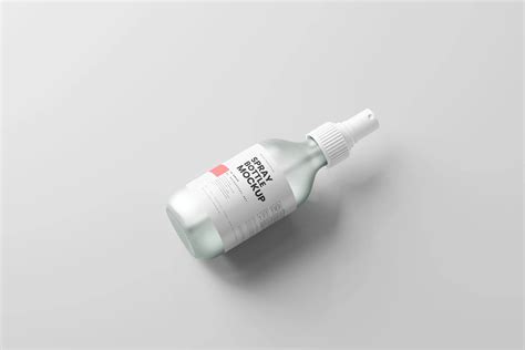 Frosted Glass Spray Bottle Mockup Mockup Free