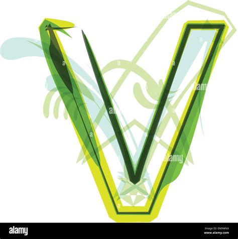 Font Illustration Letter V Stock Vector Image And Art Alamy