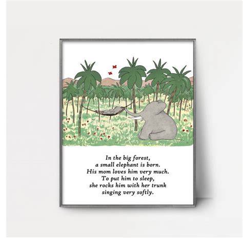 Mother And Son Elephant Picture With Quote Etsy