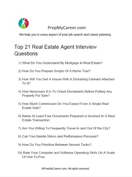 Top 21 Real Estate Agent Interview Questions In 2024 [with Answers]