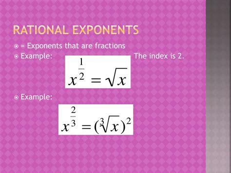 Ppt Rational Exponents Powerpoint Presentation Free Download Id6855265