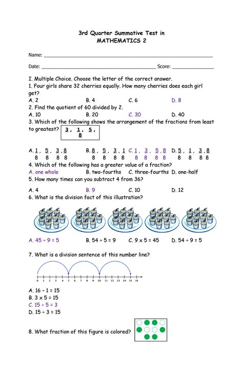 3rd Quarter Summative Test In Math 2docx 3rd Quarter Summative Test