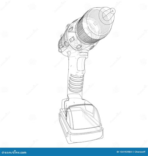 Destornillador Sin Cuerda El Ctrico Vector Ilustraci N Del Vector