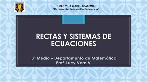 Rectas Y Sistemas De Ecuaciones Ppt Descargar