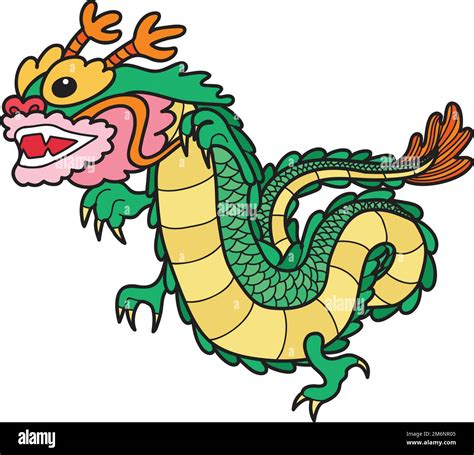 Chinese Dragon Illustration Stock Vector Images Alamy