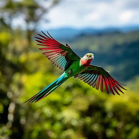 Flying resplendent quetzal | Premium AI-generated image