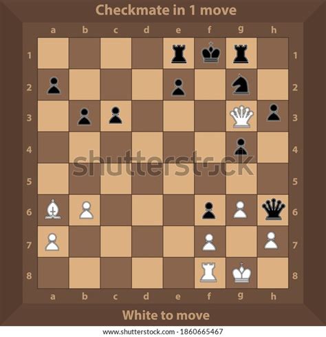 Chess Puzzle Riddle Checkmate Move Stock Vector Royalty Free