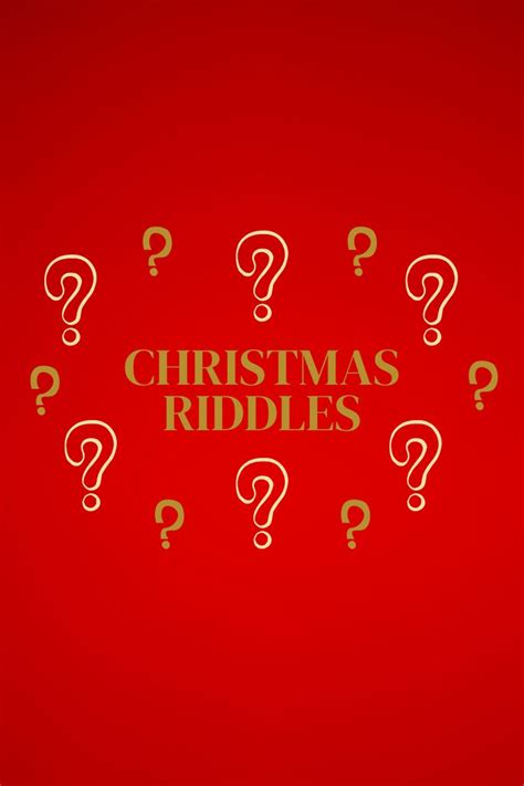 50 Christmas Riddles with Answers | Christmas riddles, Riddles ...