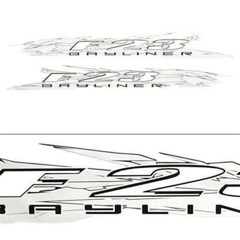 Purchase Bayliner F23 White Black 100 X 8 34 Boat Graphic Decals