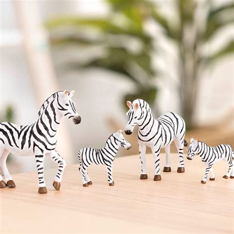 Snapklik.com : Terra By Battat 4 Pcs Zebra Family Realistic Plastic