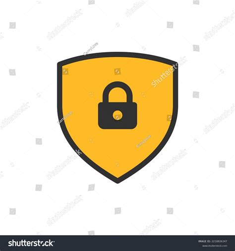 Shield Security Lock Symbol Protection Safety Stock Vector Royalty Free 2218826347 Shutterstock