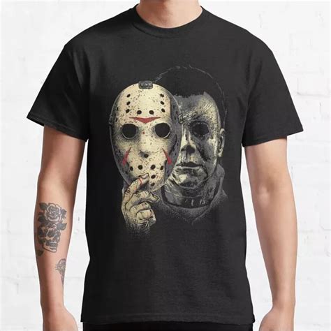 Cotton T Shirt Friday The 13th Jason Voorhees And His Mask Crystal Lake