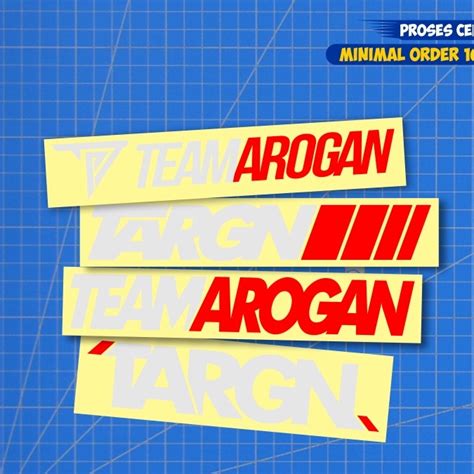 Jual Stiker Team Arogan Targn Cutting Sticker Team Arogan Targn