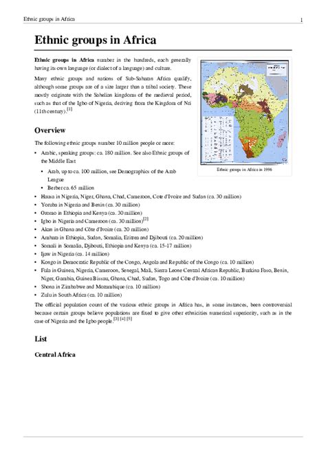 (PDF) Ethnic groups in Africa 1 Ethnic groups in Africa