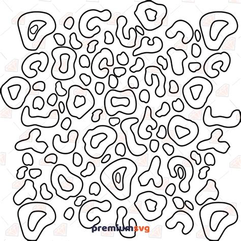 Leopard Print Outline SVG Cut File | PremiumSVG