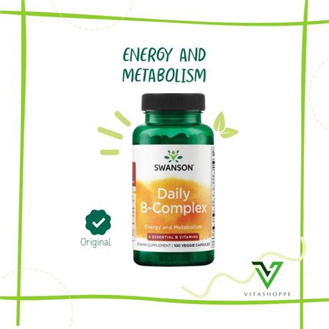 Swanson Daily B Complex Energy And Metabolism 8 Essential B Vitamins