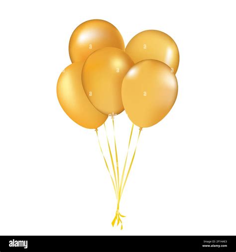 Balloons party decoration yellow gold golden sunny happy birthday ...