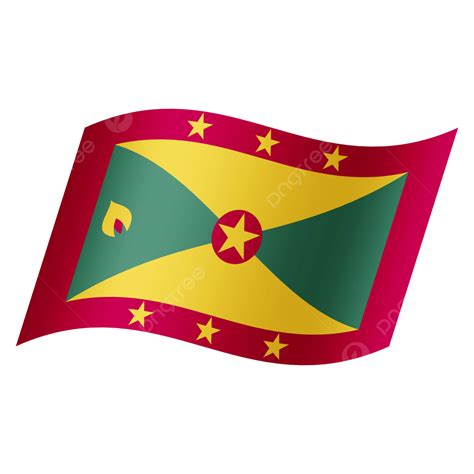 Grenada National Flag Simple Transparent Design Country Flag Nation