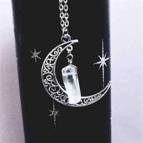 Gothic Moon Crystal Necklace Check Out Ofstarsandwine On Etsy For