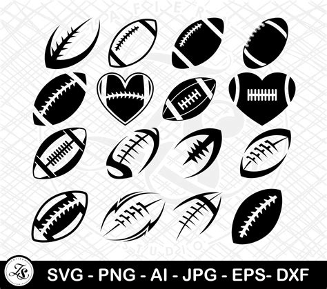 Football Heart Football Ball Football Logo Powder Puff Football