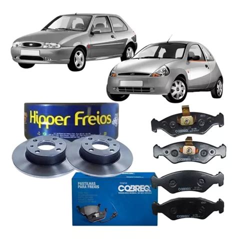 2 Disco Freio Pastilha Ford Ka 1 0 1997 98 99 Solido Parcelamento