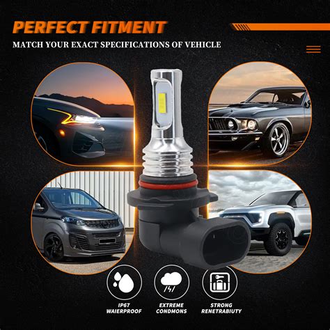 Led Headlight Bulb Kit K White Super Bright High Low Beam