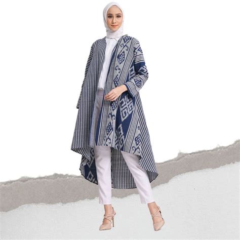 Jual Anjalinesia LONG OUTER TENUN IKAT ETNIK TRADISIONAL ASLI WARNA