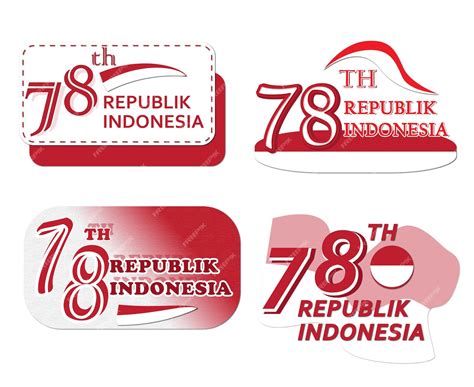 Premium Vector Original Set Of 78th Dirgahayu Indonesia Template Labels