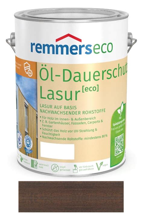 Remmers Eco L Dauerschutz Lasur Palisander Rc L F R Holz Im