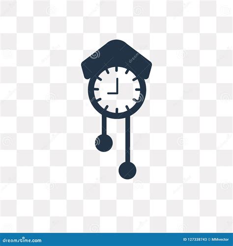 Icono Del Vector Del Reloj De Cuco Aislado En El Fondo Transparente