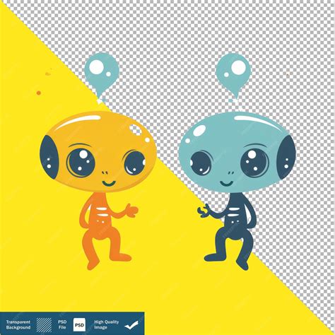 Premium PSD | Alien Telepathic Communication Transparent Background PNG PSD