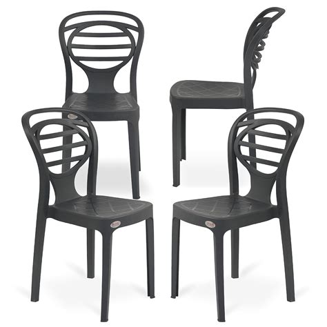 Supreme Chairs Oak Armless Plastic Chair For Cafeteria Restaurent And