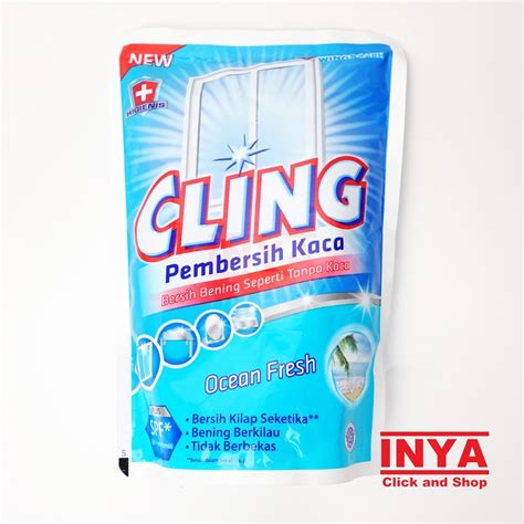 Jual Cling Pembersih Kaca Ocean Fresh Ml Refill Jendela Cermin