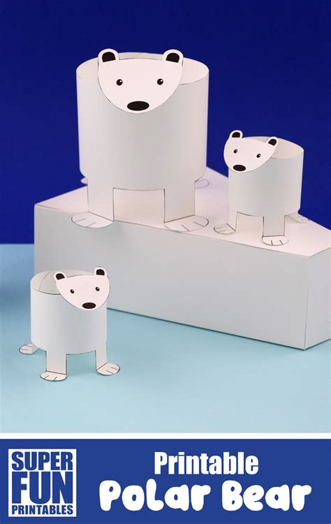 Printable Polar Bear Paper Craft The Craft Train