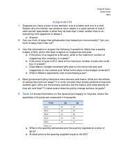 Econ Assignment Economic Principles And Globalization Course Hero