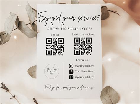 Business QR Code Sign Leave Us a Review Sign Template Tips - Etsy