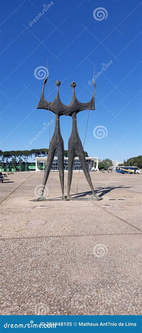 Monumento Aos Candangos Brasília Distrito Federal Brasil Stock Image