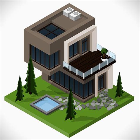 Isometric House Drawing