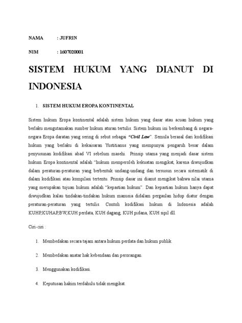 Sistem Hukum Eropa Kontinental Pdf